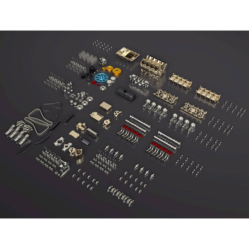 V8 Engine FS-V800 28cc Nitro Engine – Build Your Own V8 Engine – V8 Engine Model Kit That Works