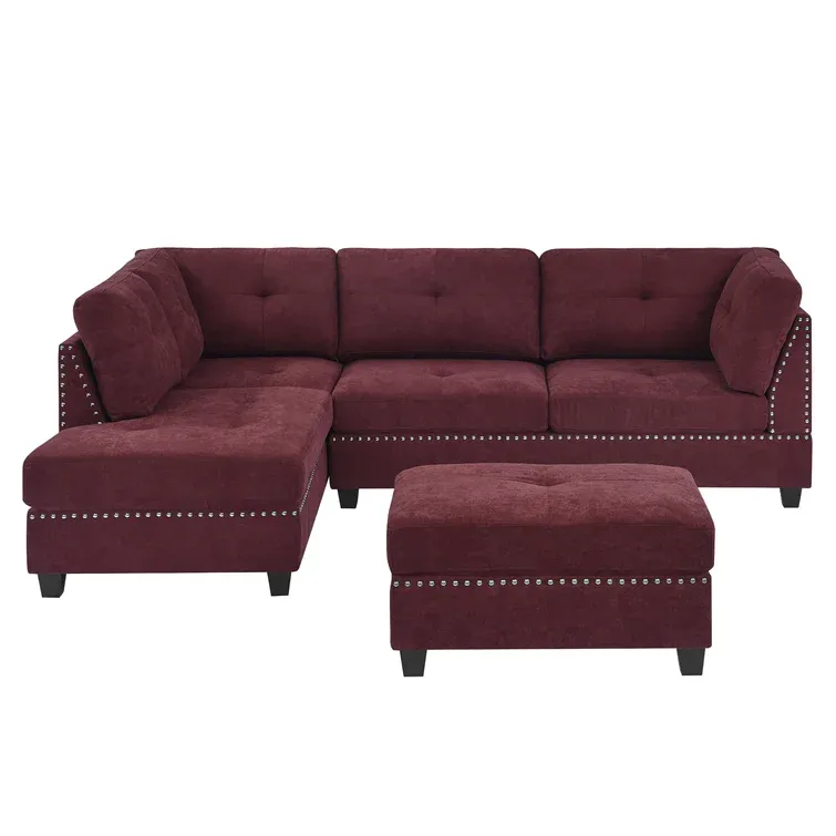 Sunnydale Left Hand Facing Sofa and Chaise with Ottoman