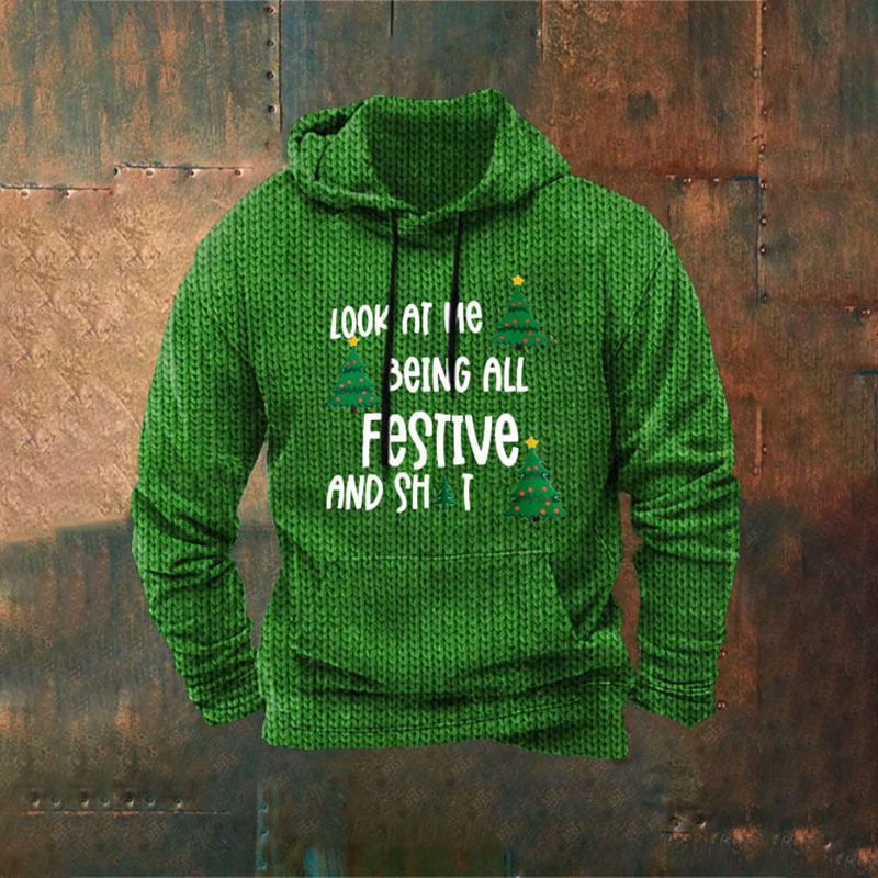 Men's Christmas Look At Me Being All Festive Print Sweatshirt