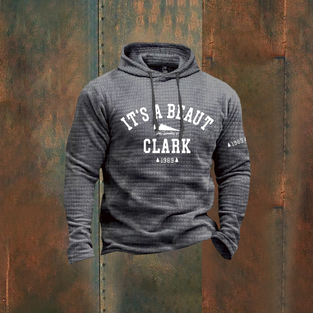 It'S A Beaut Clark Christmas Print Waffle Hoodie