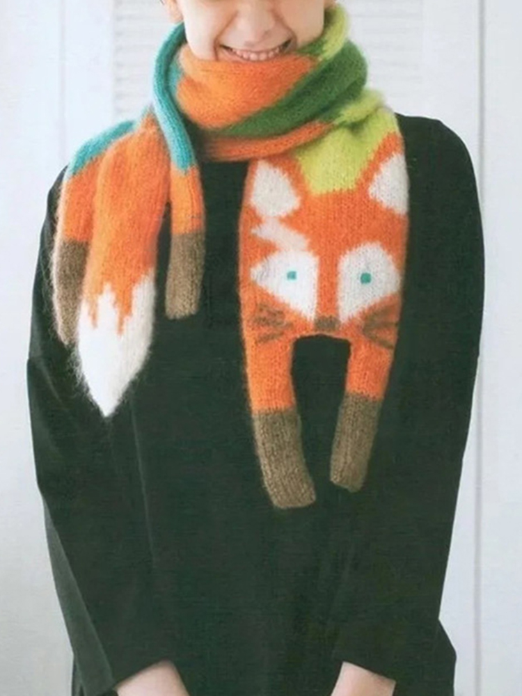 Vintage Little Fox Retro Comfy Shawl