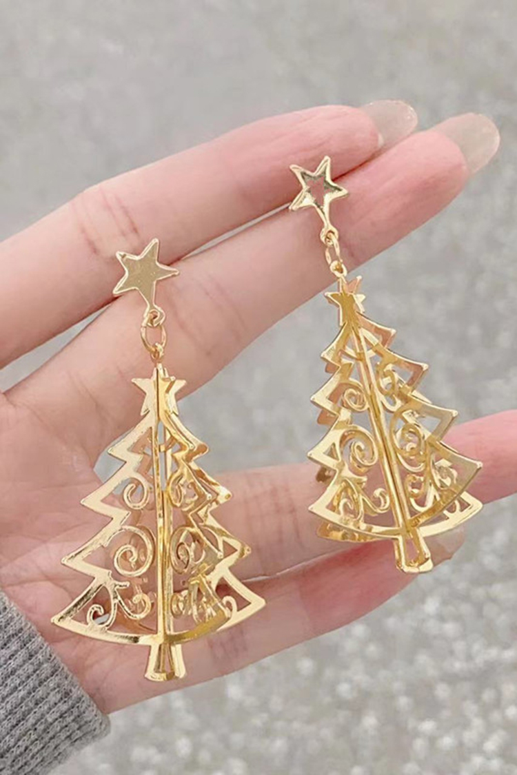 Fashion Star Christmas Tree Earrings