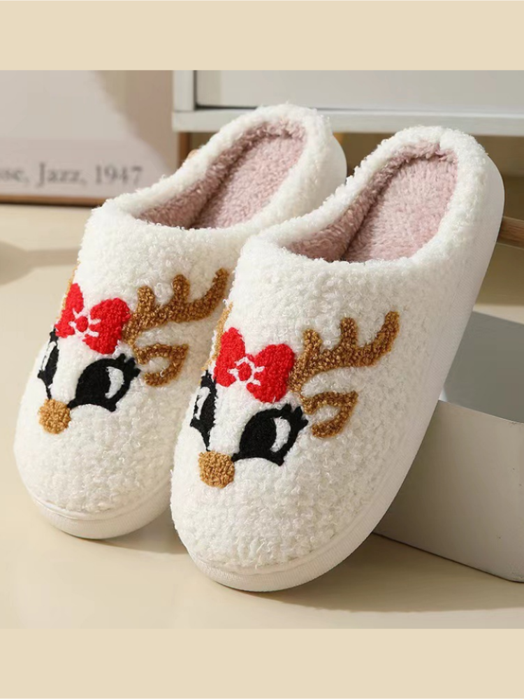 Women's deer antler Christmas Slippers