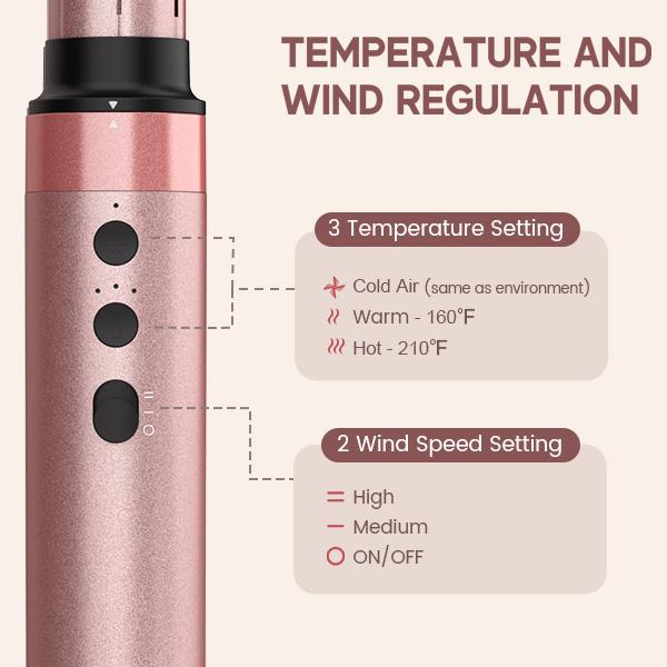 Brightup 5 in 1 Air Styler Automatic Hair Curling Iron with Detachable Brush Head, Blow-Dry,Straightening Wrap dealsforyoudays