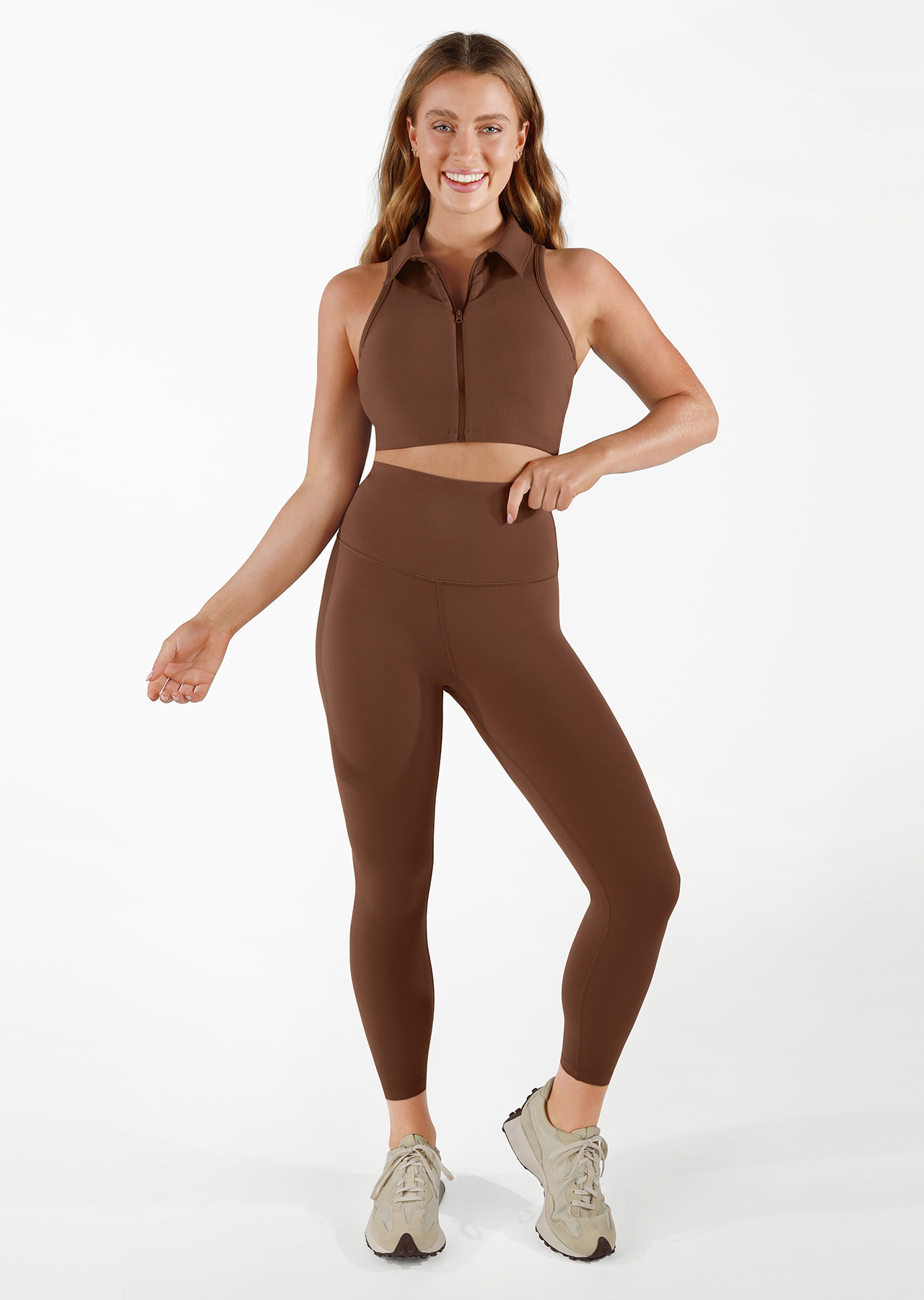 Lorna Jane Zip It Long Line Tank Bra