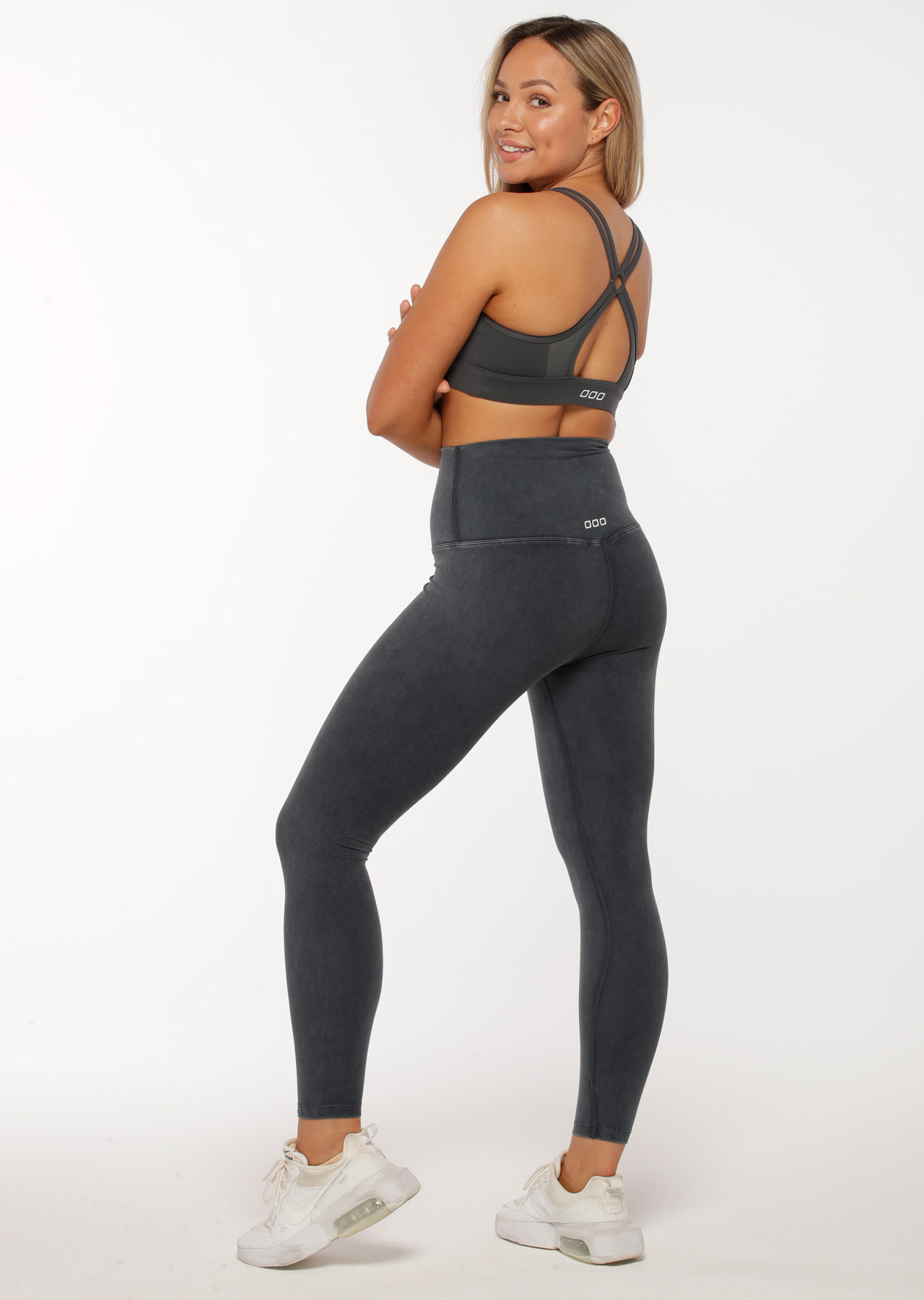 Lorna Jane Feel Comfortable Acid Wash Ankle Biter Leggings