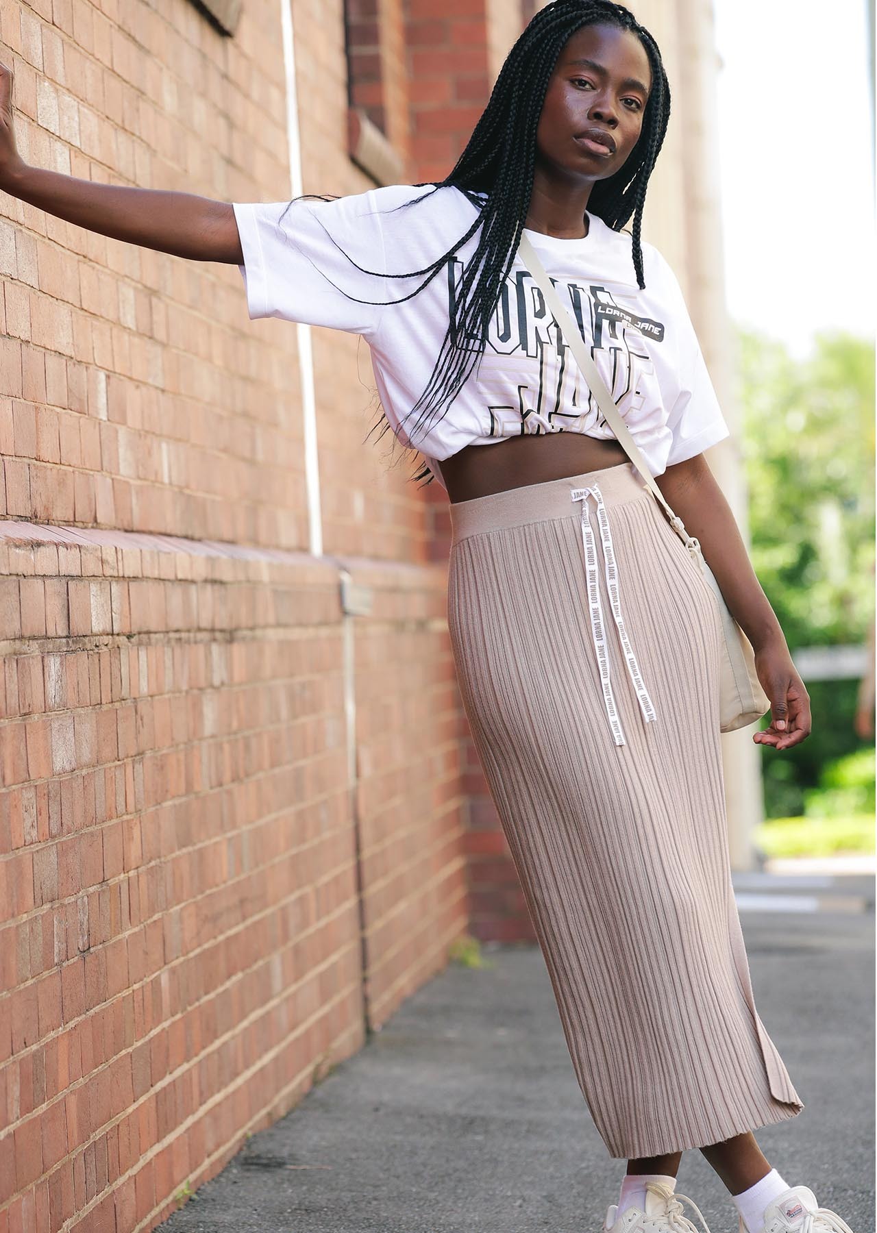 Lorna Jane Knit Rib Midi Skirt