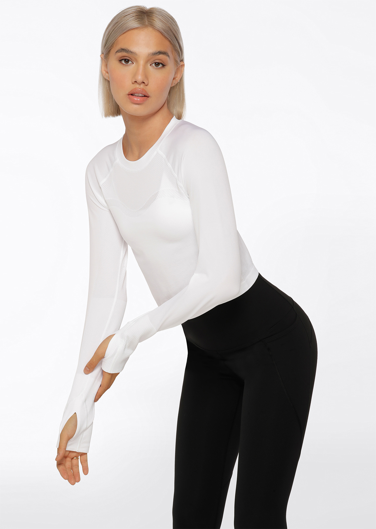 Lorna Jane Dynamic Seamless Cropped Long Sleeve Top