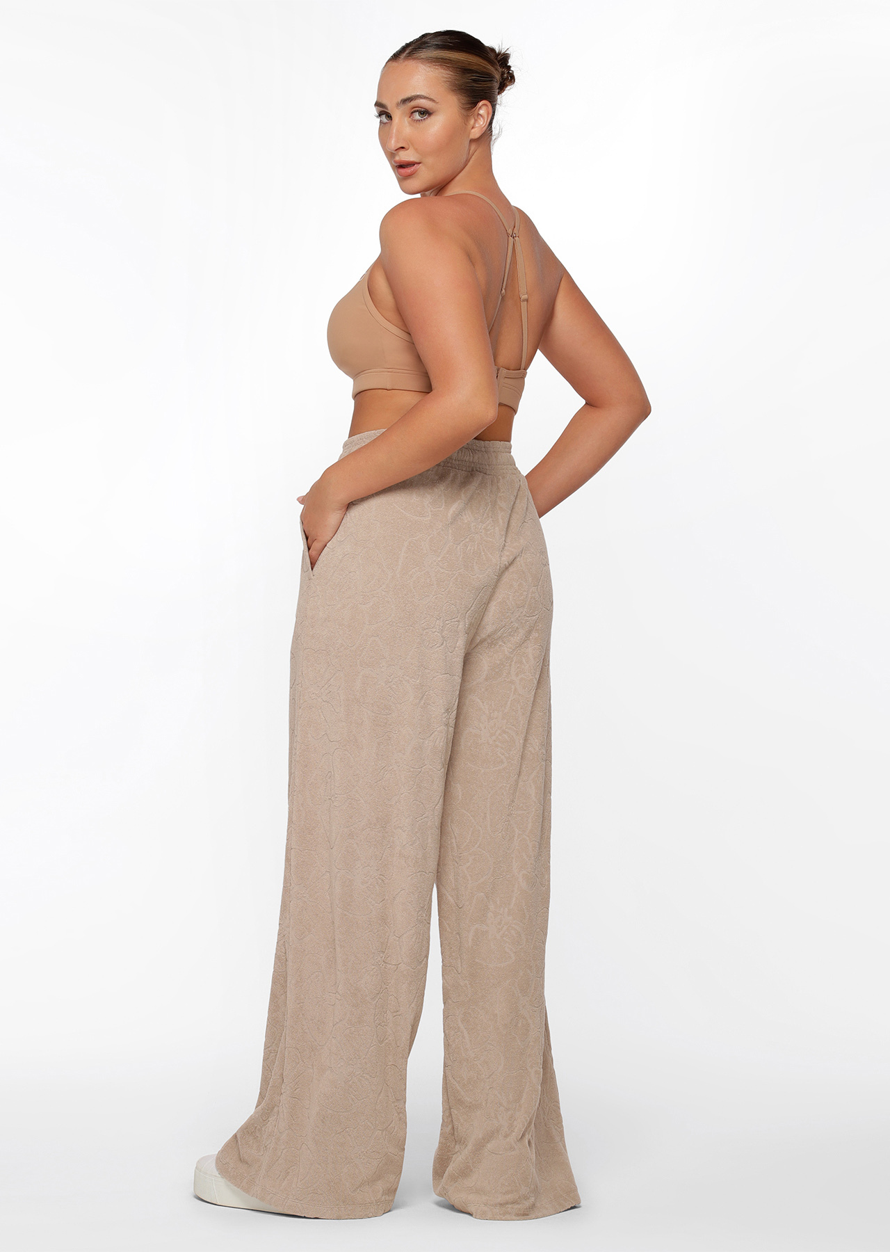 Lorna Jane Hibiscus Towelling Trackpant