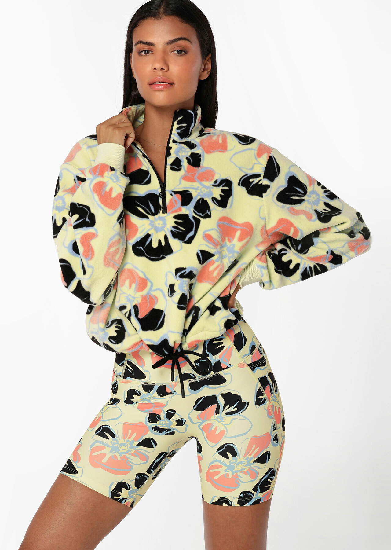 Lorna Jane Hibiscus Half Zip Polar Fleece