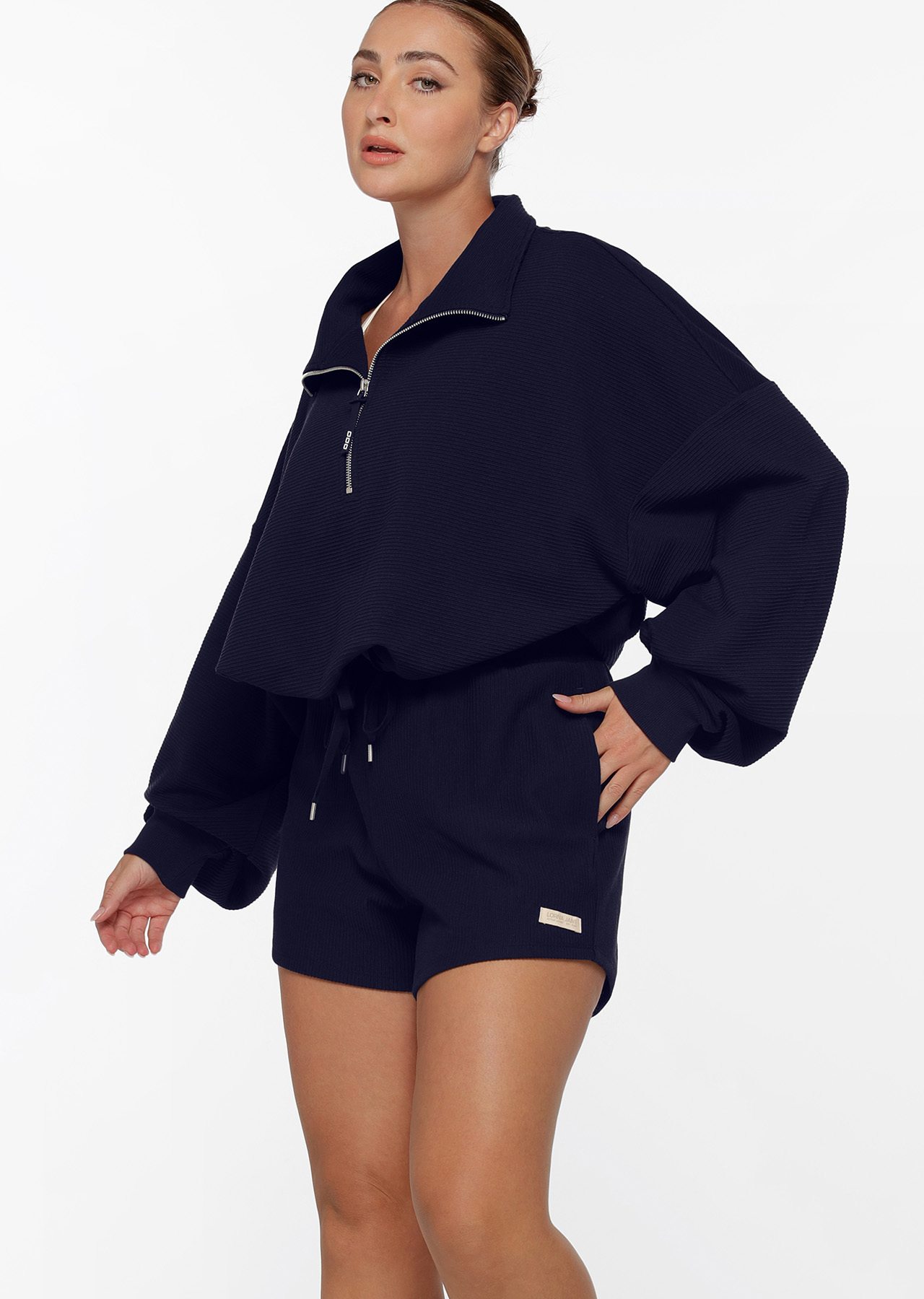 Lorna Jane Rib Quarter Zip Sweat