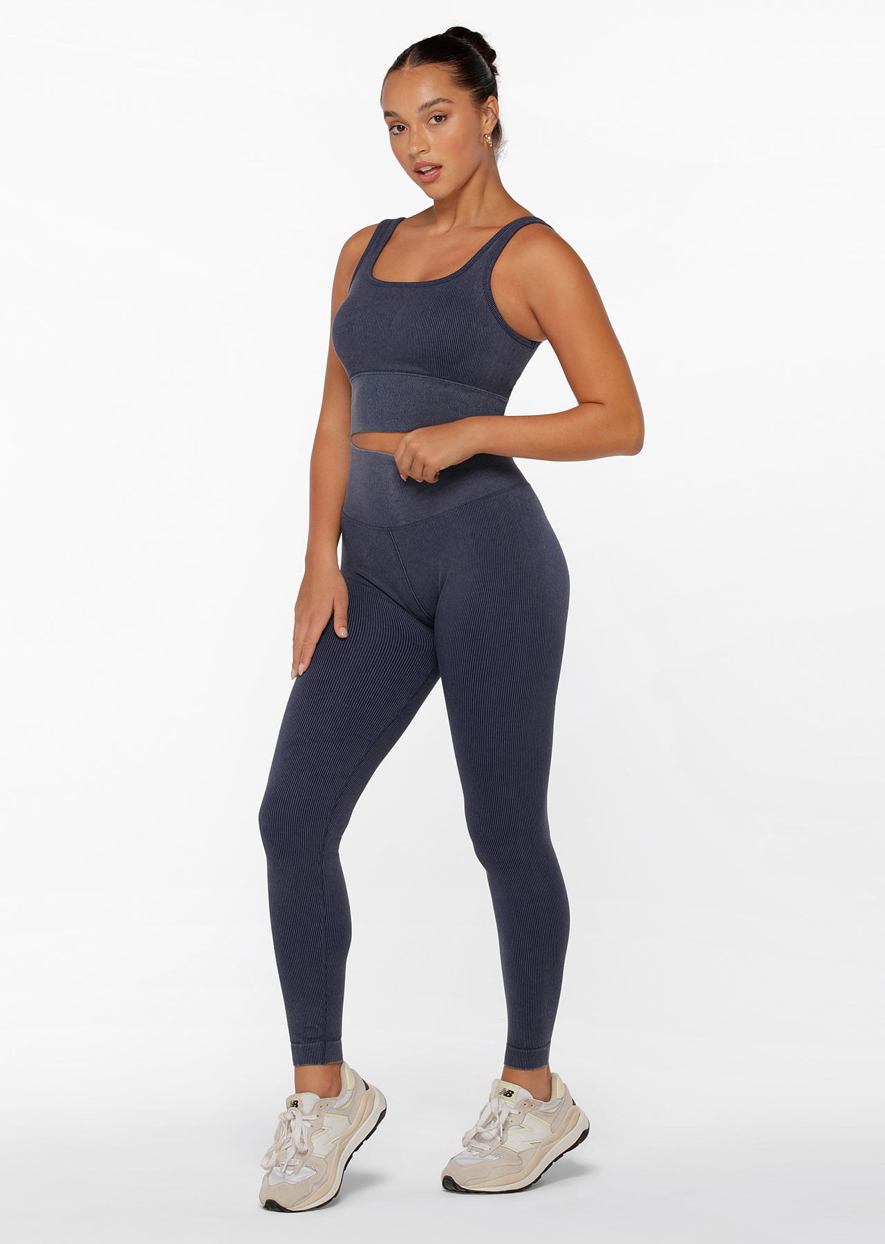 Lorna Jane Tempo Ribbed Seamless Full Length Leggings