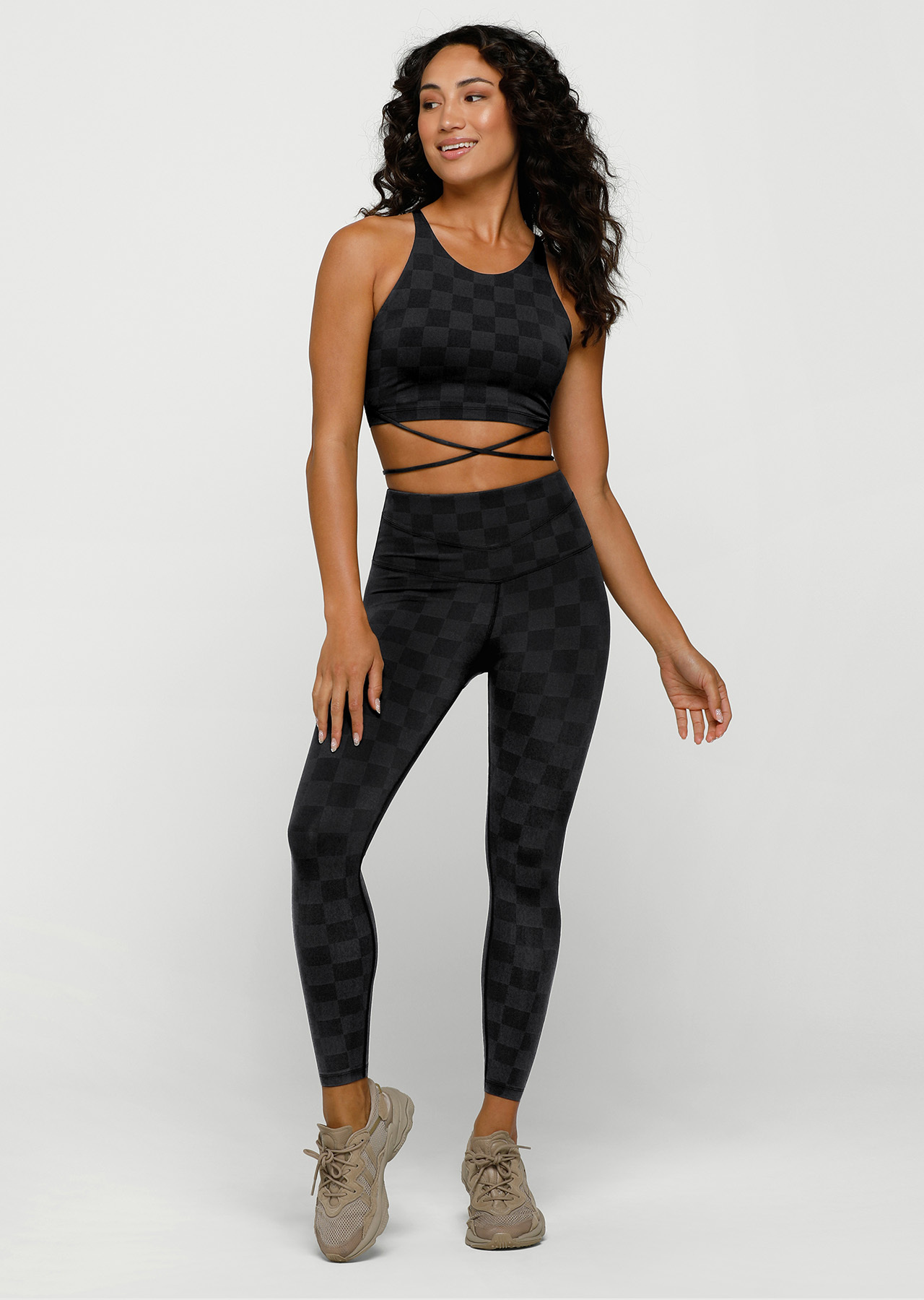 Lorna Jane Checkerboard Long Line Bra