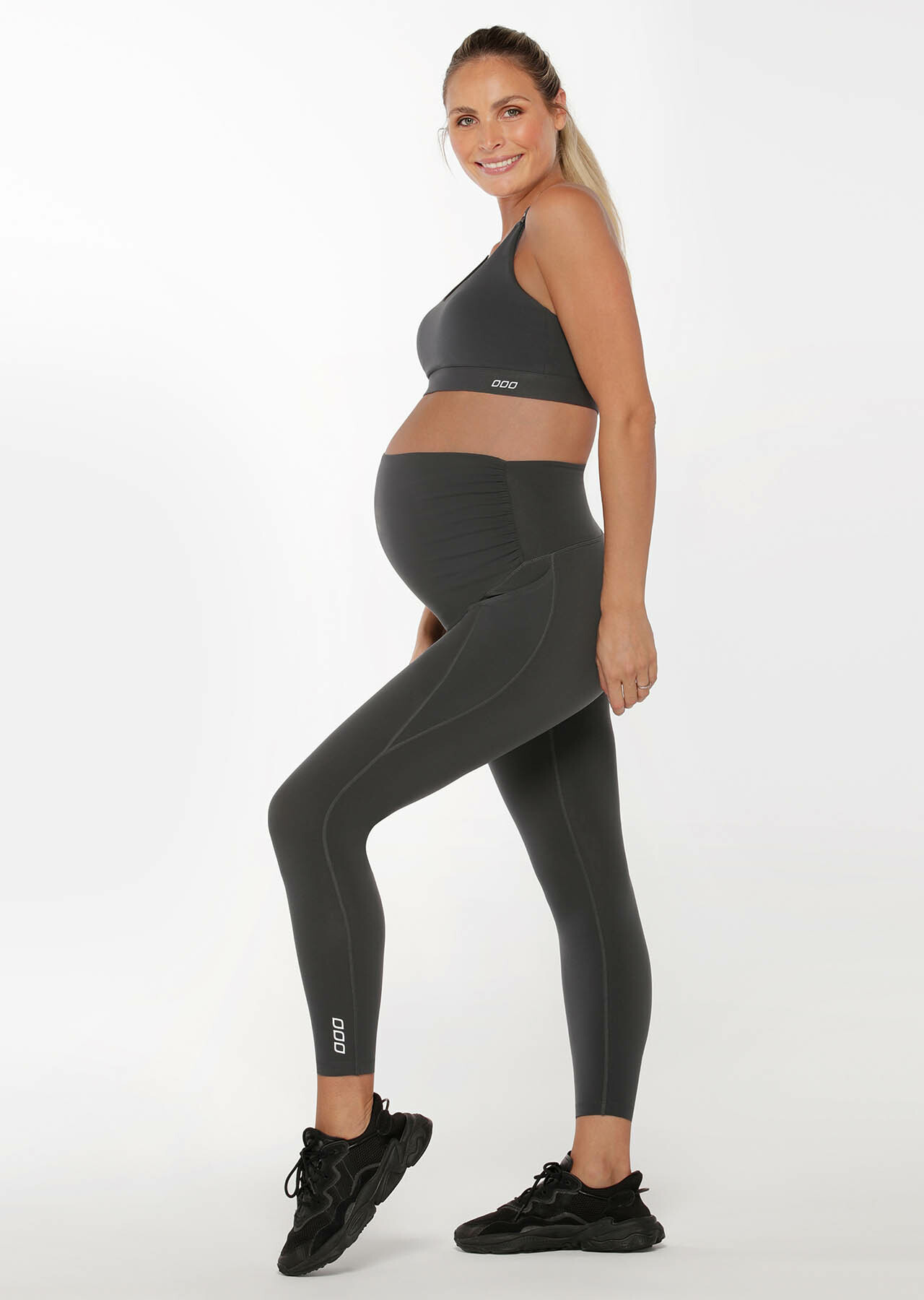 Lorna Jane Full Coverage Maternity Phone Pocket Ankle Biter Leggings