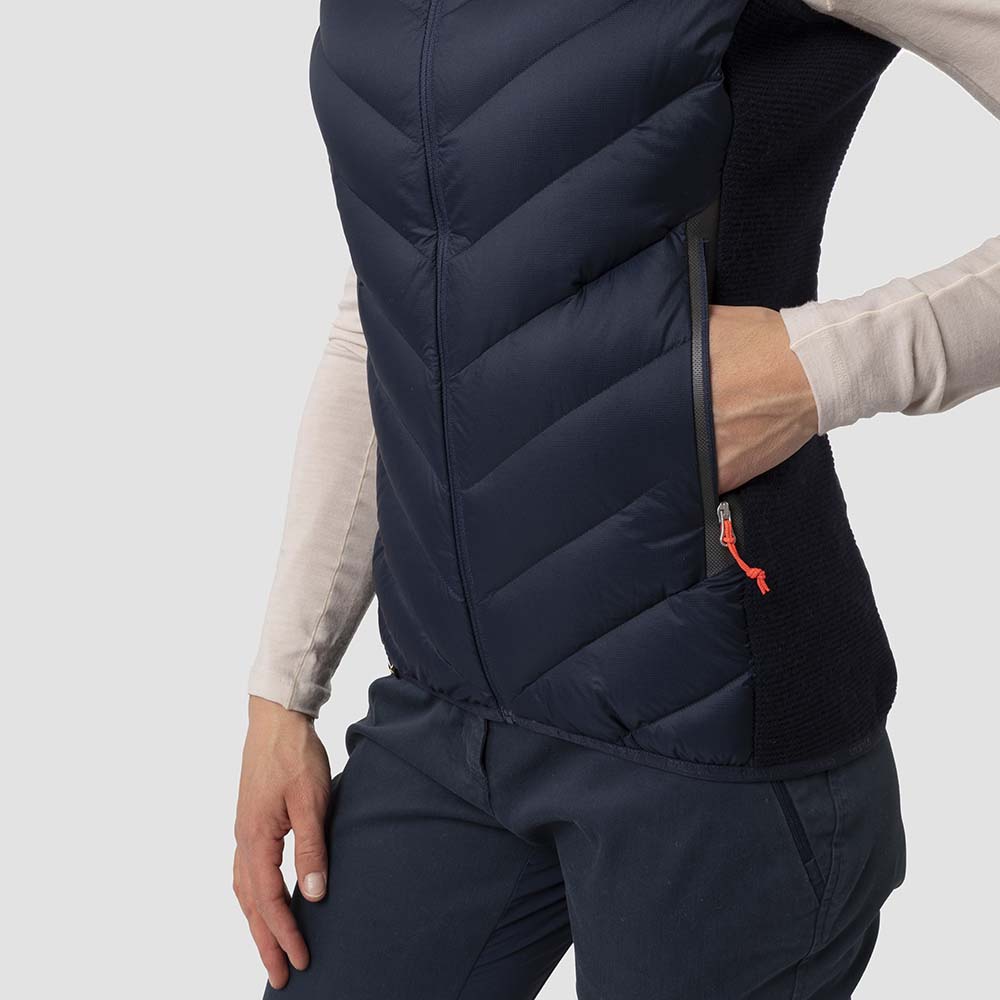 Salewa Fanes Sarner Down Hybrid Navy Blue Women Vests