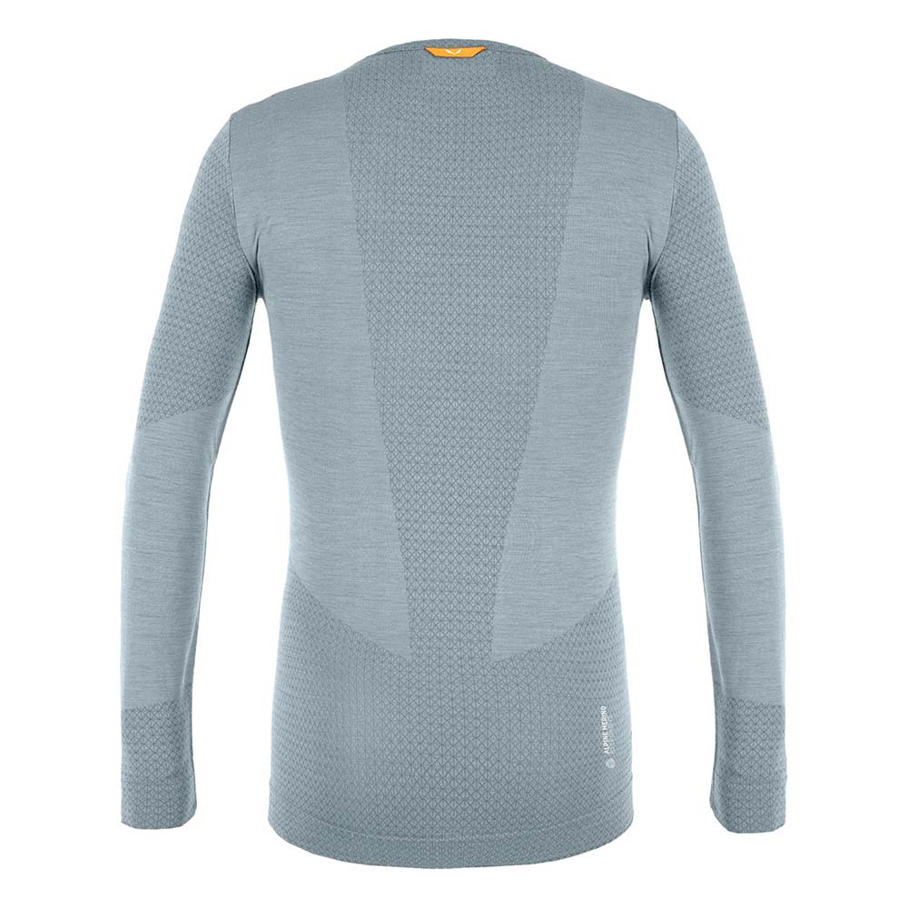 Salewa Zebru Responsive Long Sleeve Grey Men T-Shirts