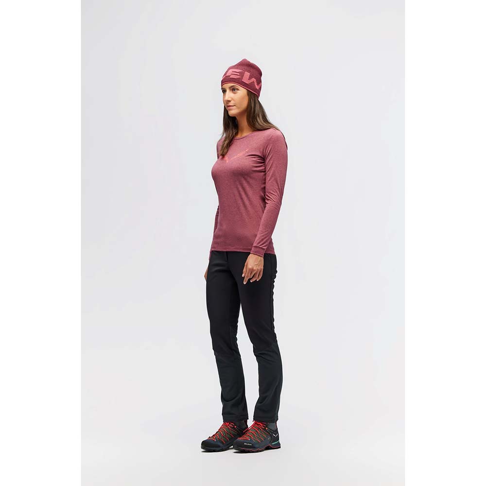 Salewa Solidlogo Dry Long Sleeve Pink Women T-Shirts