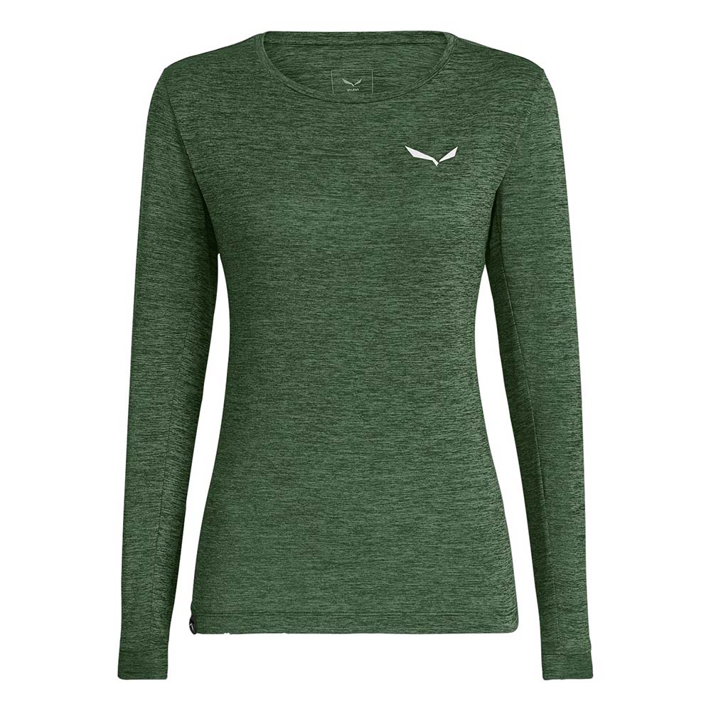 Salewa Puez Melange Dry＊Ton Long Sleeve Green Women Tops