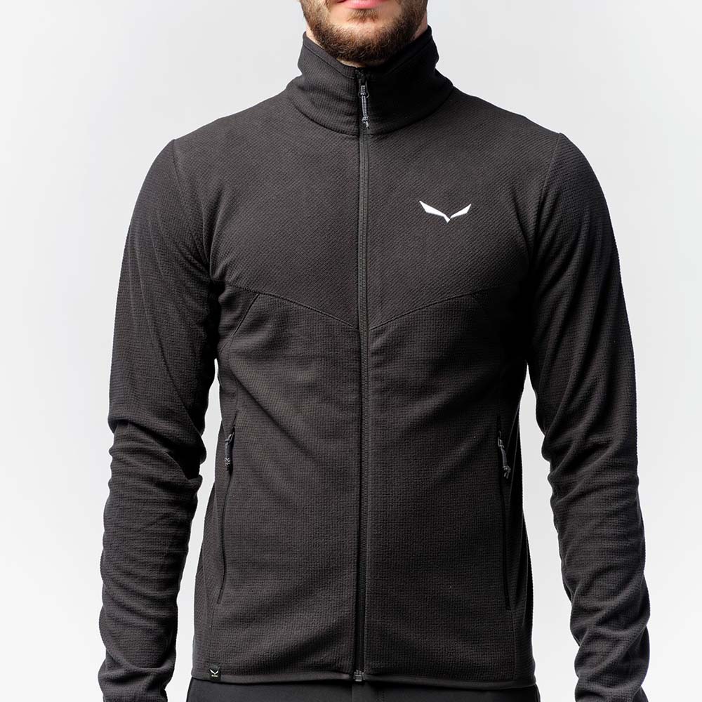 Salewa Plose 5 Polarlite Full-Zip Black Men Tops