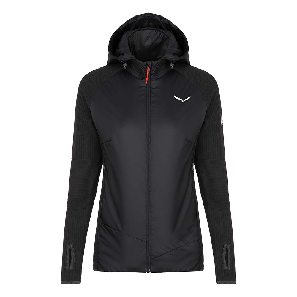 Salewa Fanes Engineered Merino Hybrid Black Women Jacket