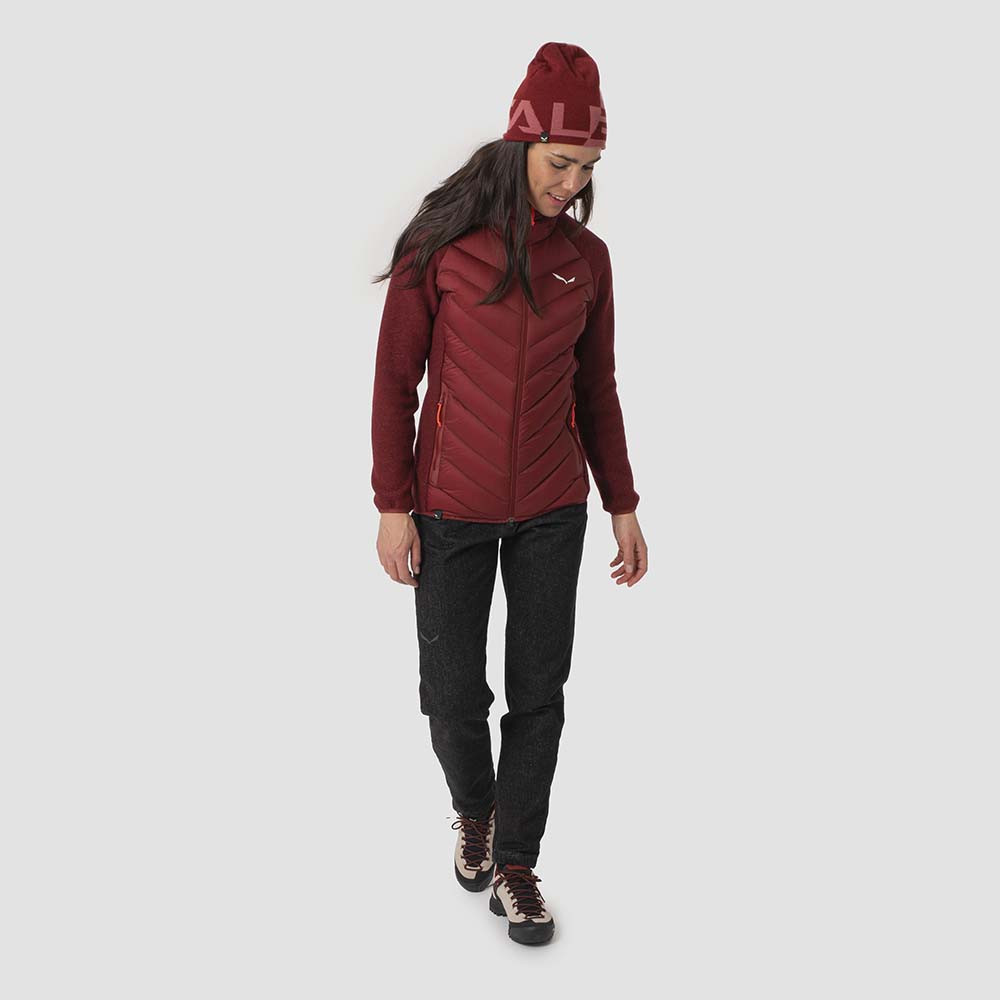 Salewa Fanes Sarner Down Hybrid Red Women Jacket