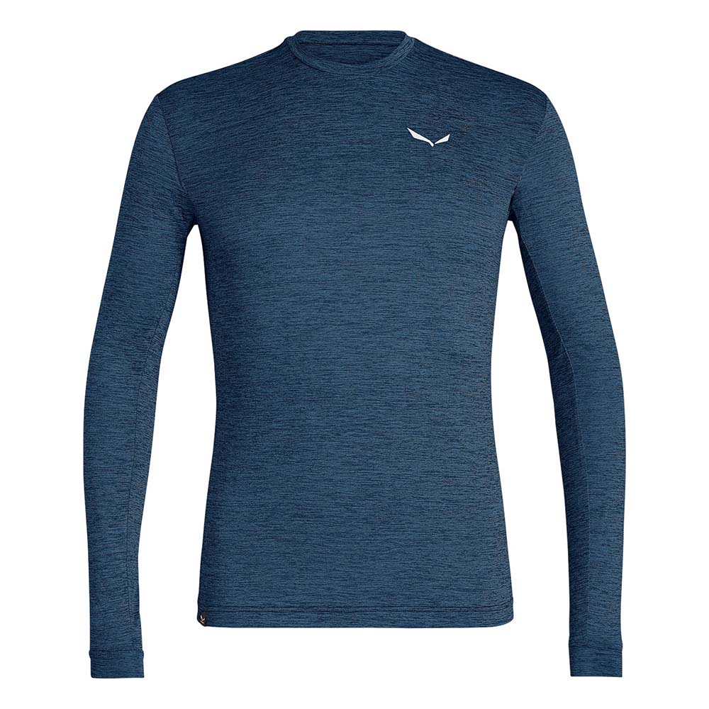Salewa Puez Melange Dry Long Sleeve Dark Blue Men T-Shirts