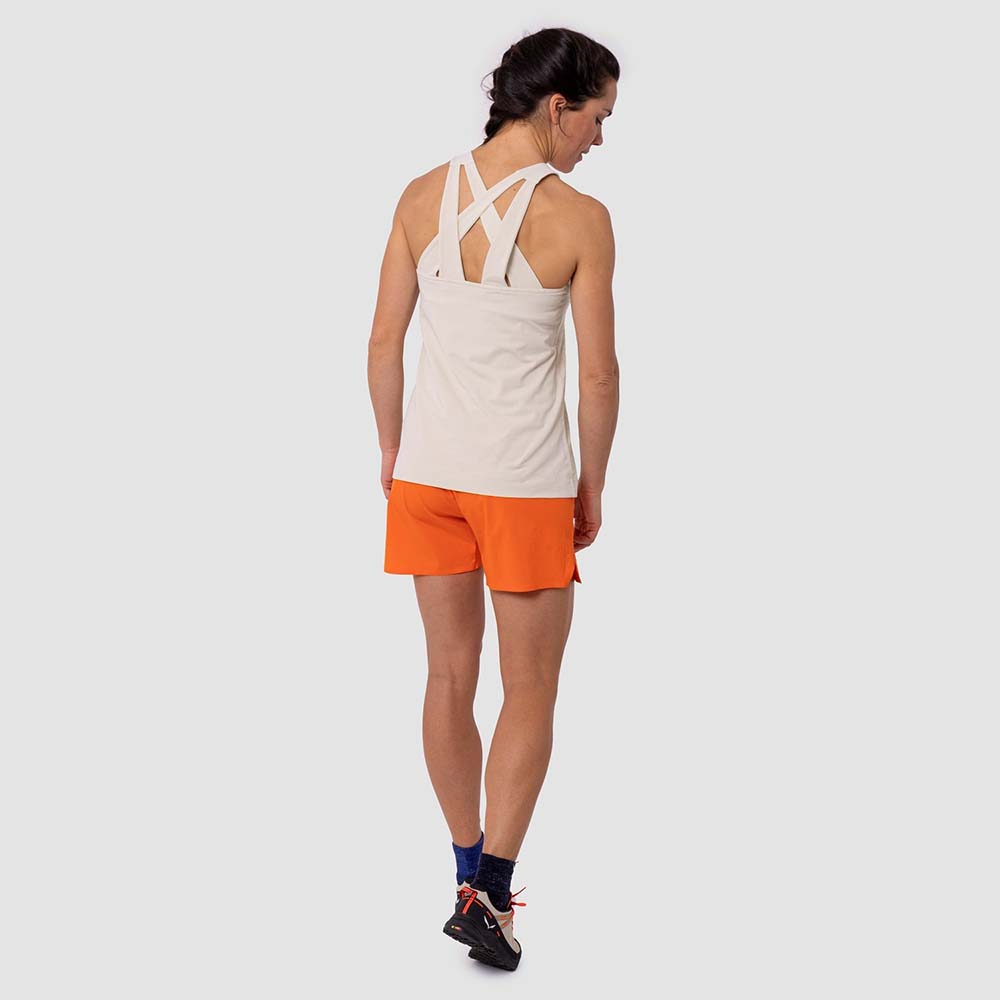 Salewa Alpine Hemp Print Beige Women Tank Top