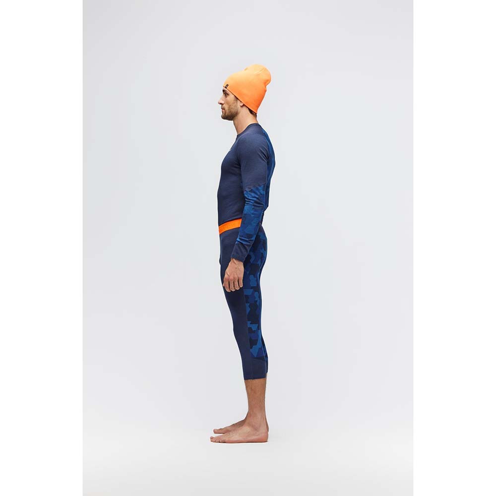 Salewa Cristallo Warm Alpine Merino Responsive Long Sleeve Navy Blue Men Baselayer