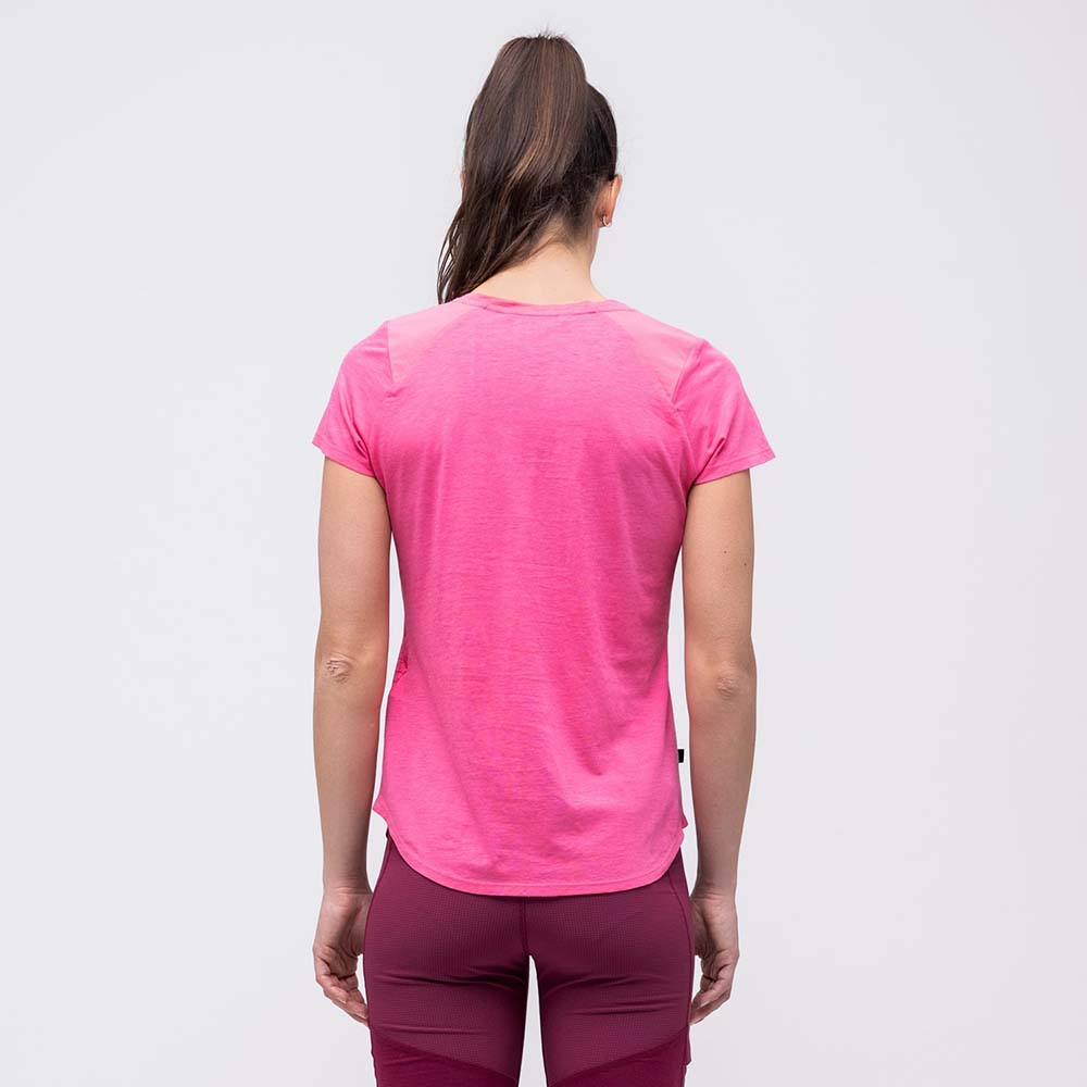 Salewa Alpine Hemp Print Violet/Rose Women T-Shirts