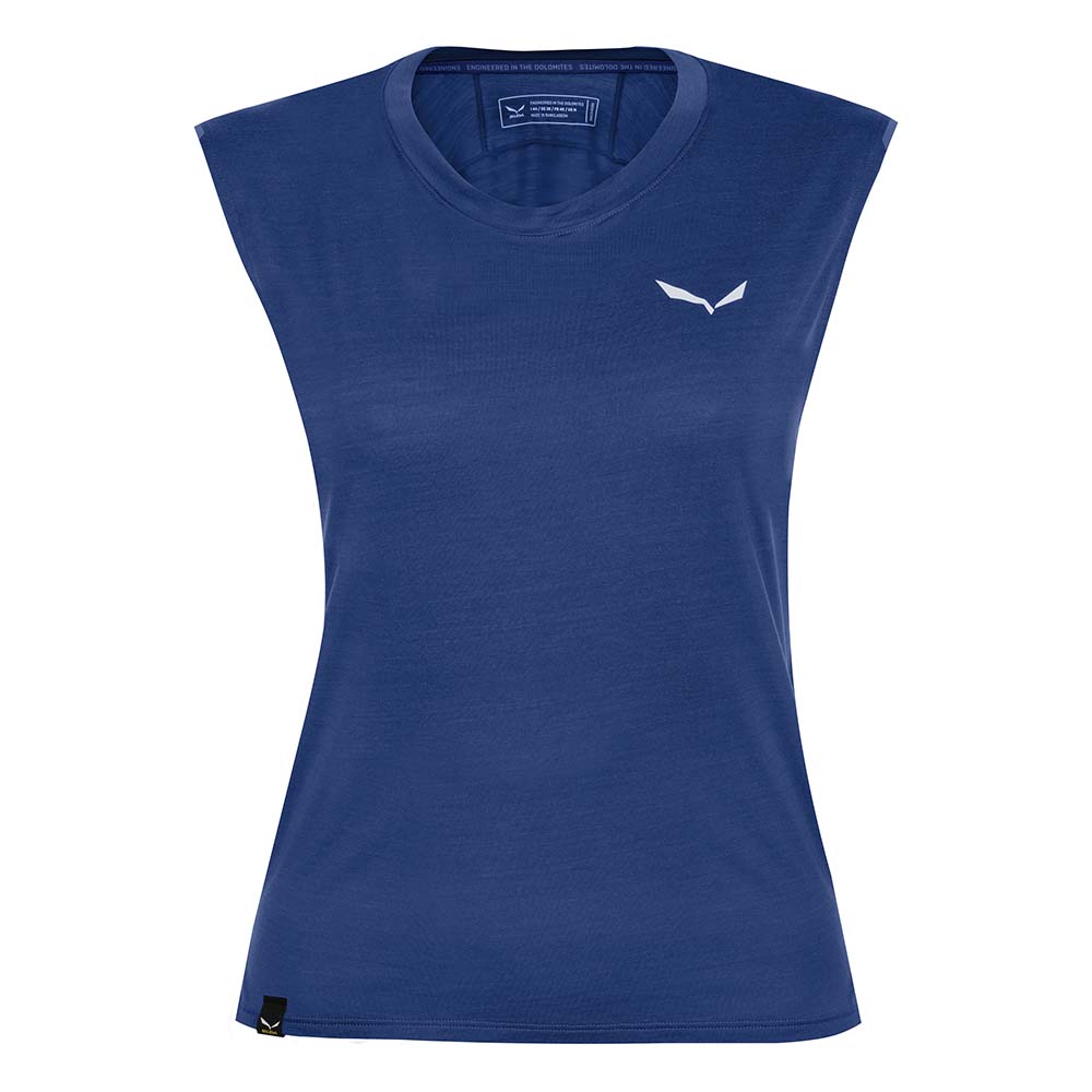 Salewa Pedroc Alpine Merino Blue Women Tank Top