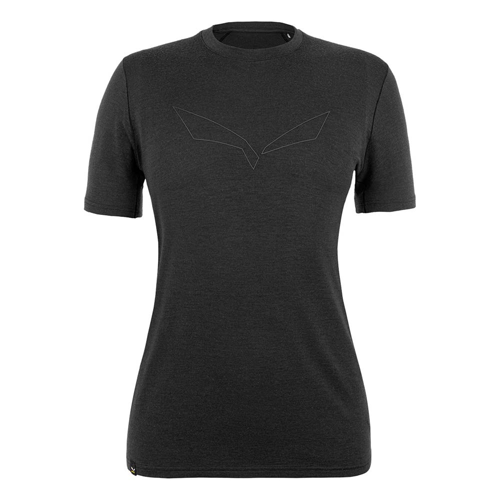 Salewa Pure Logo Alpine Merino Responsive Black Women T-Shirts