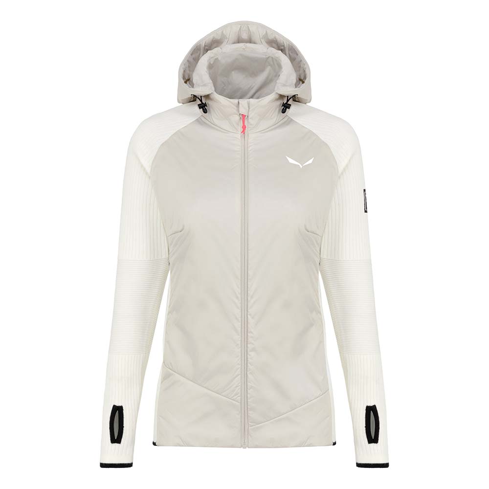 Salewa Fanes Engineered Merino Hybrid Beige Women Jacket