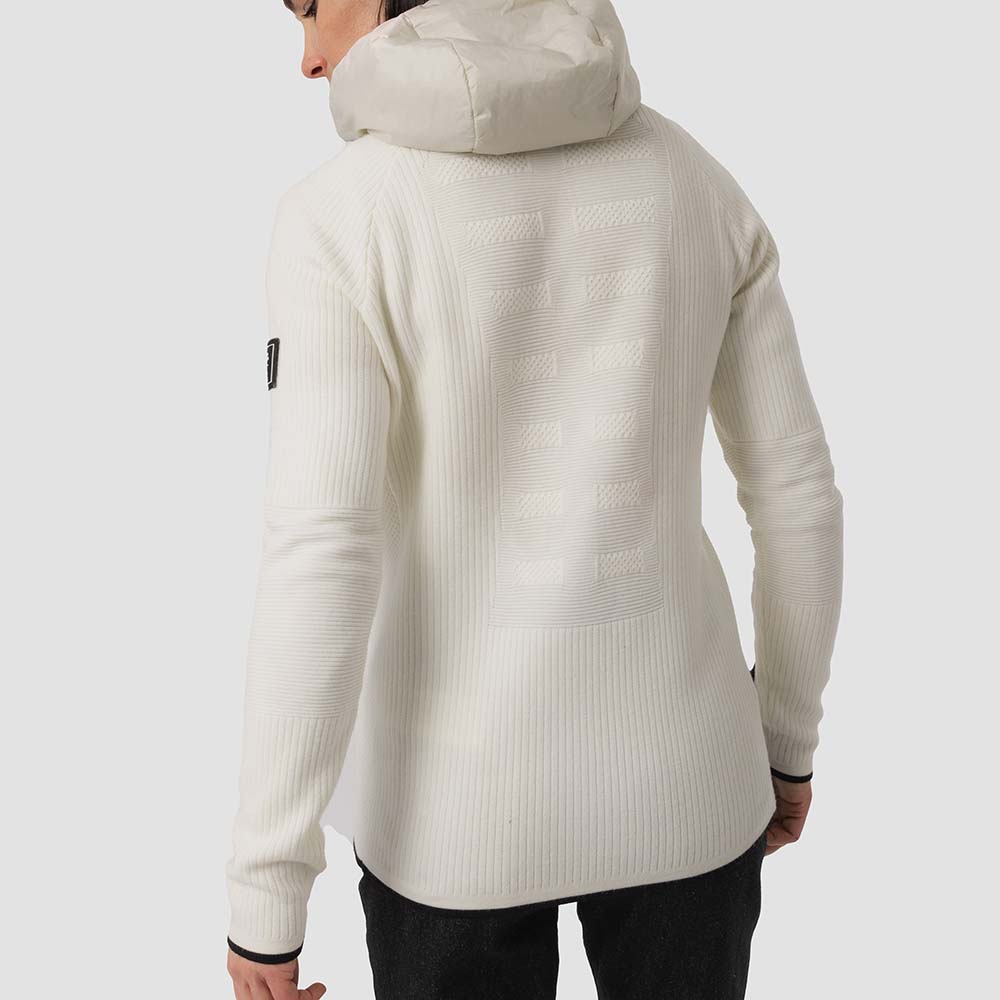 Salewa Fanes Engineered Merino Hybrid Beige Women Jacket