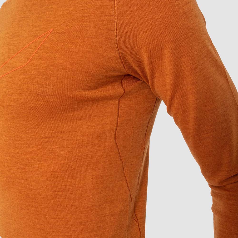 Salewa Pure Logo Alpine Merino Responsive Long Sleeve Orange Men T-Shirts