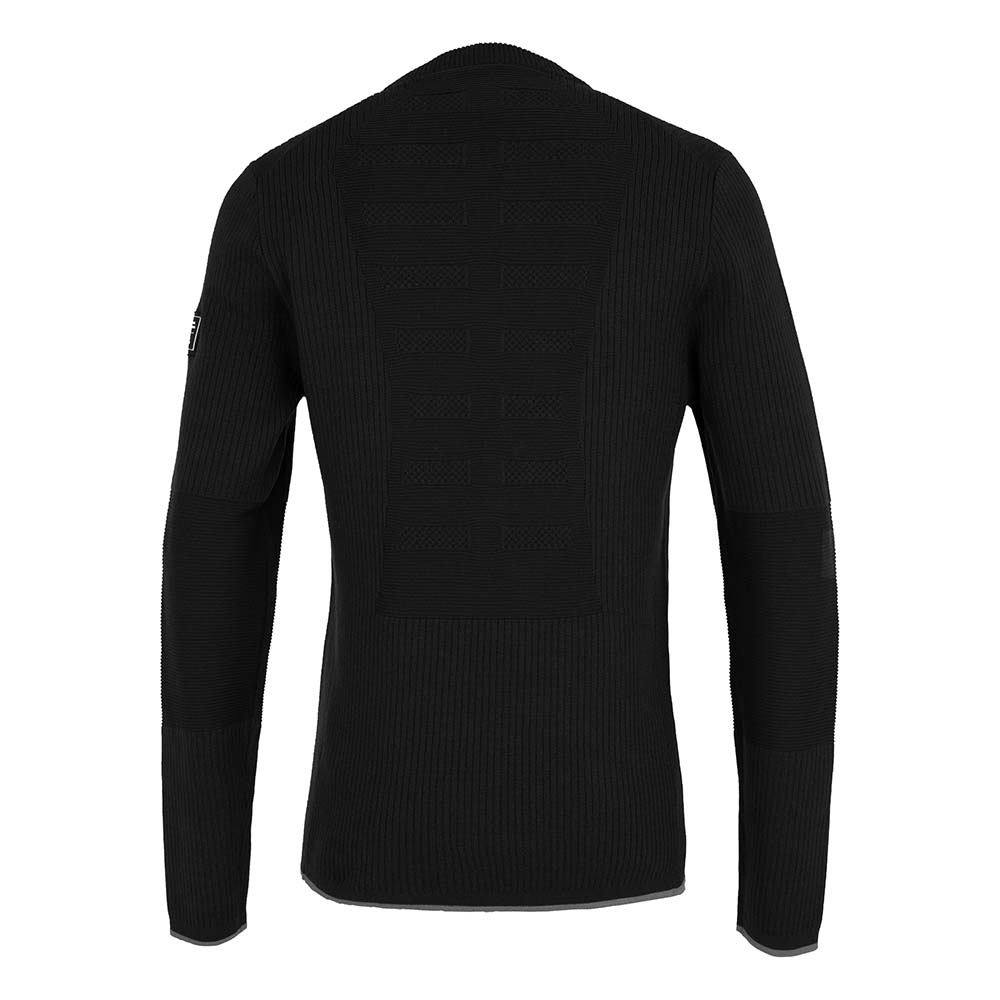 Salewa Fanes Engineered Merino Logo Black Men Pullover