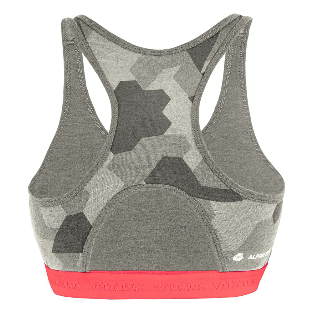 Salewa Cristallo Warm Alpine Merino Responsive Grey Women Sports Bra