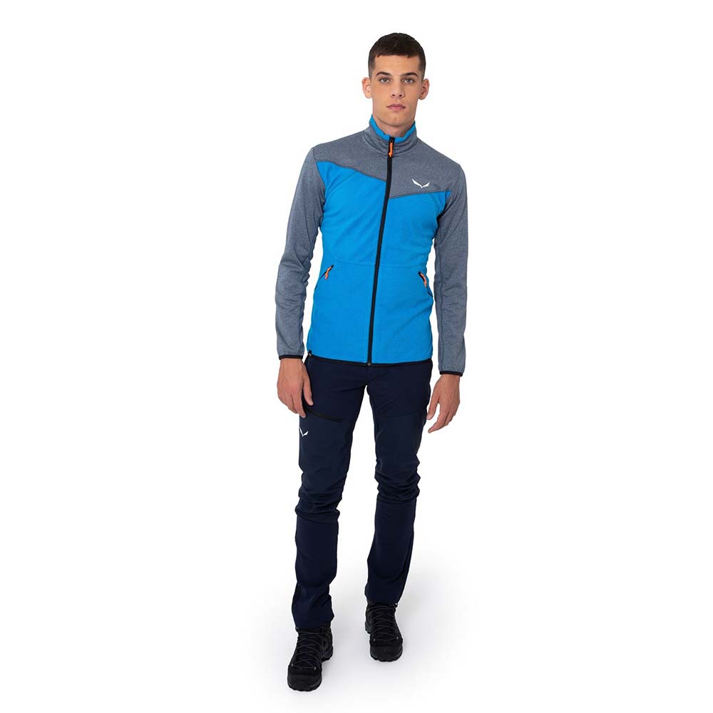 Salewa Puez Hybrid Polarlite Fleece Blue Men Tops