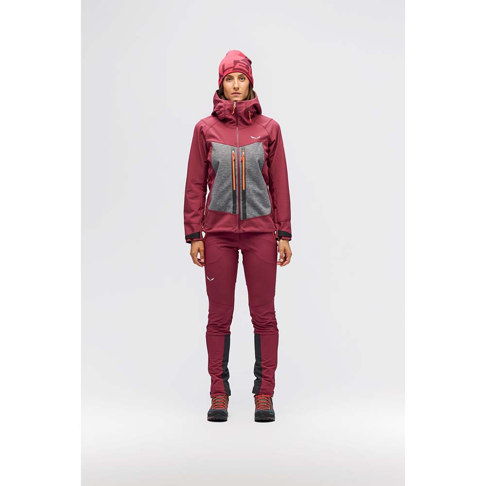 Salewa Comici Stormwall/Durastretch Softshell Violet/Red Women Jacket