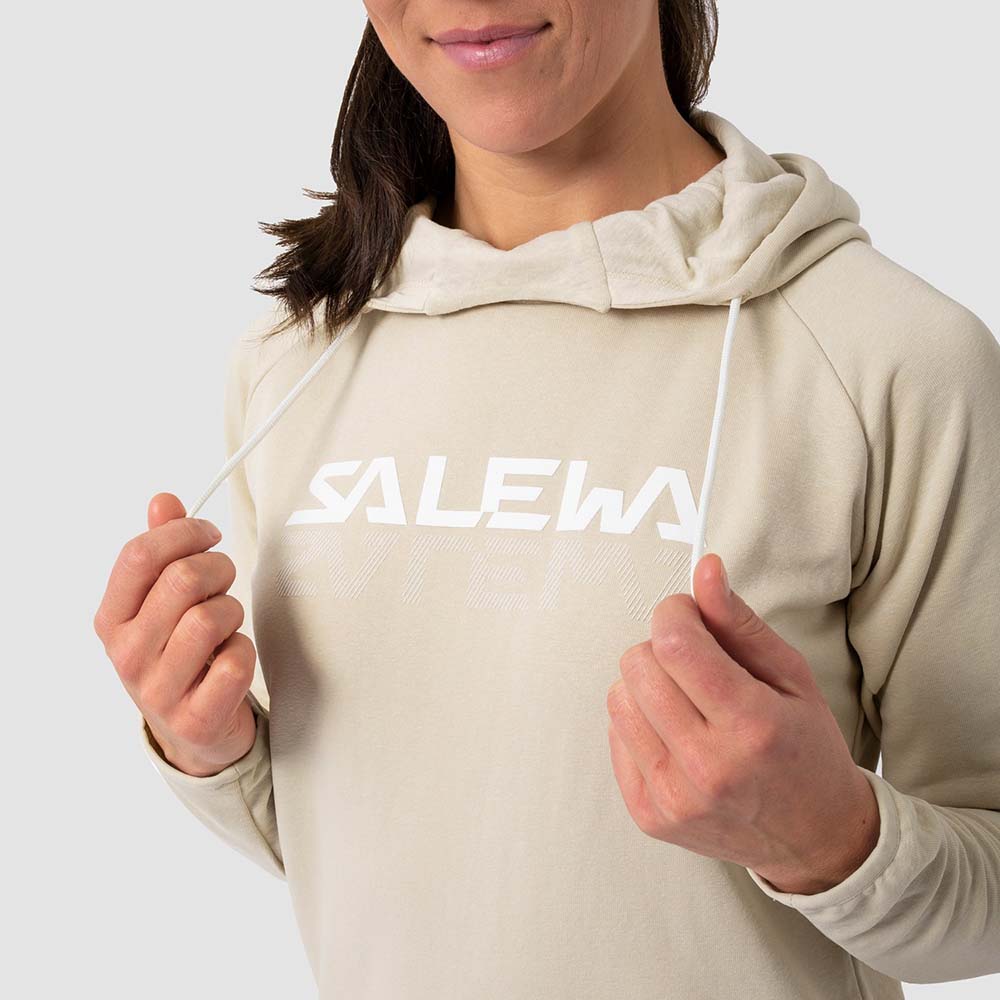 Salewa Pure Hemp Logo Beige Women Hoodies