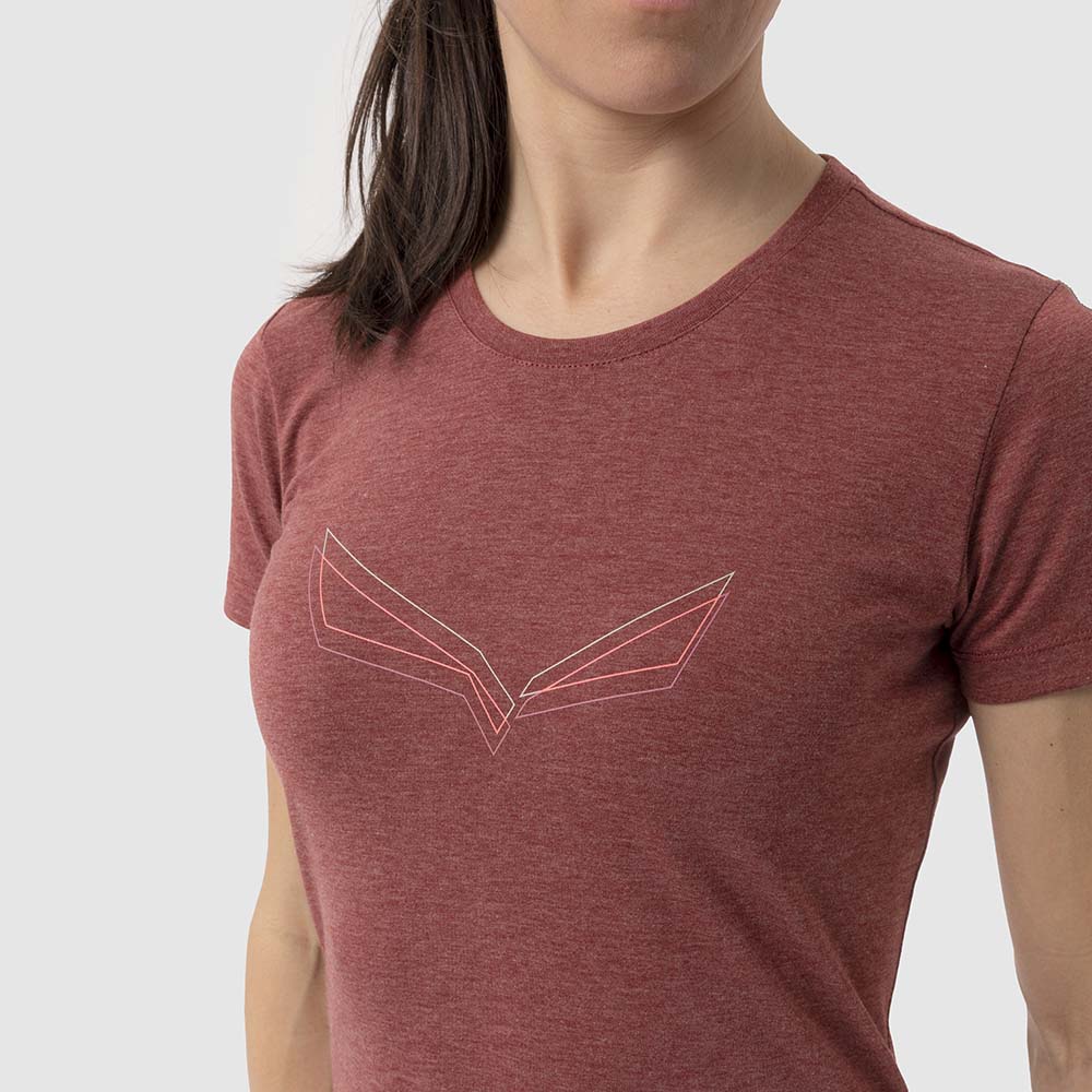 Salewa Pure Eagle Frame Dry Red Women T-Shirts