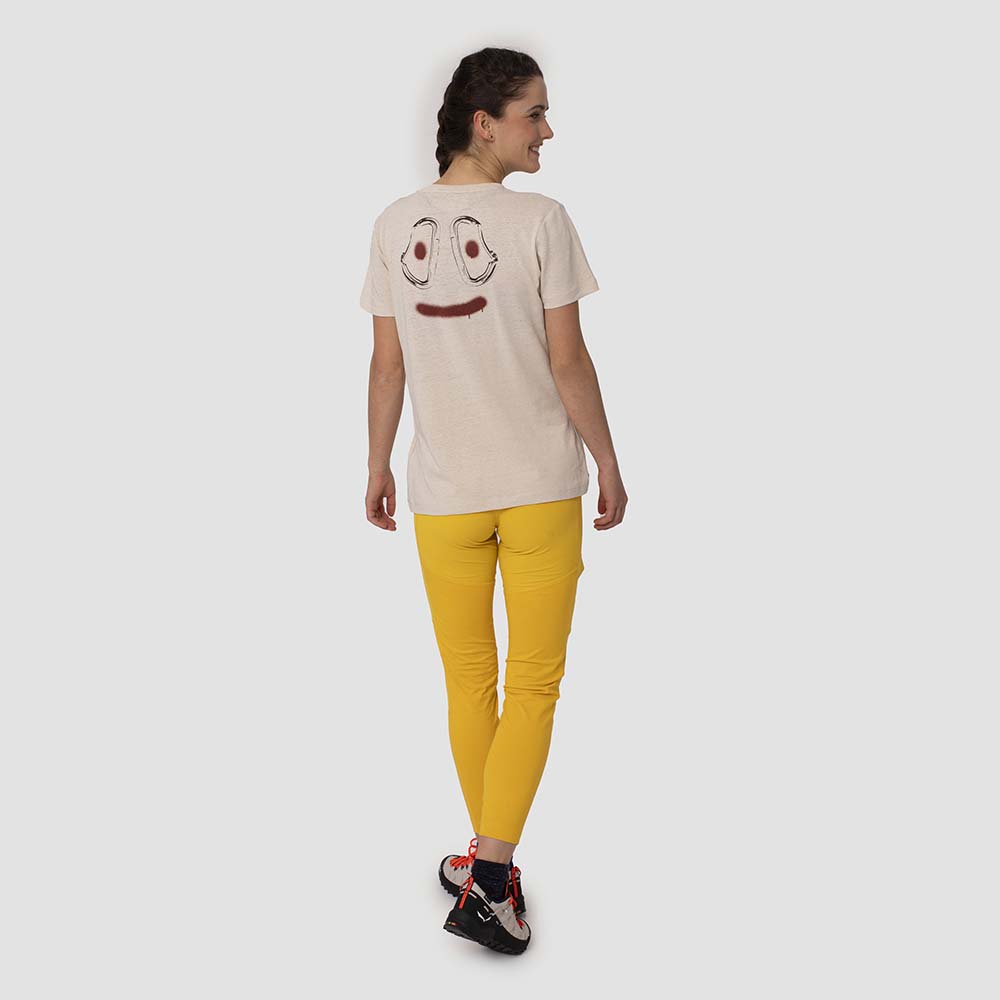 Salewa Lavaredo Hemp Print Beige Women T-Shirts