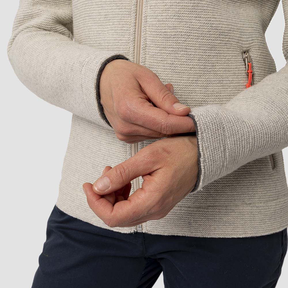 Salewa Sarner 2L Wool Beige Women Hooded Jacket