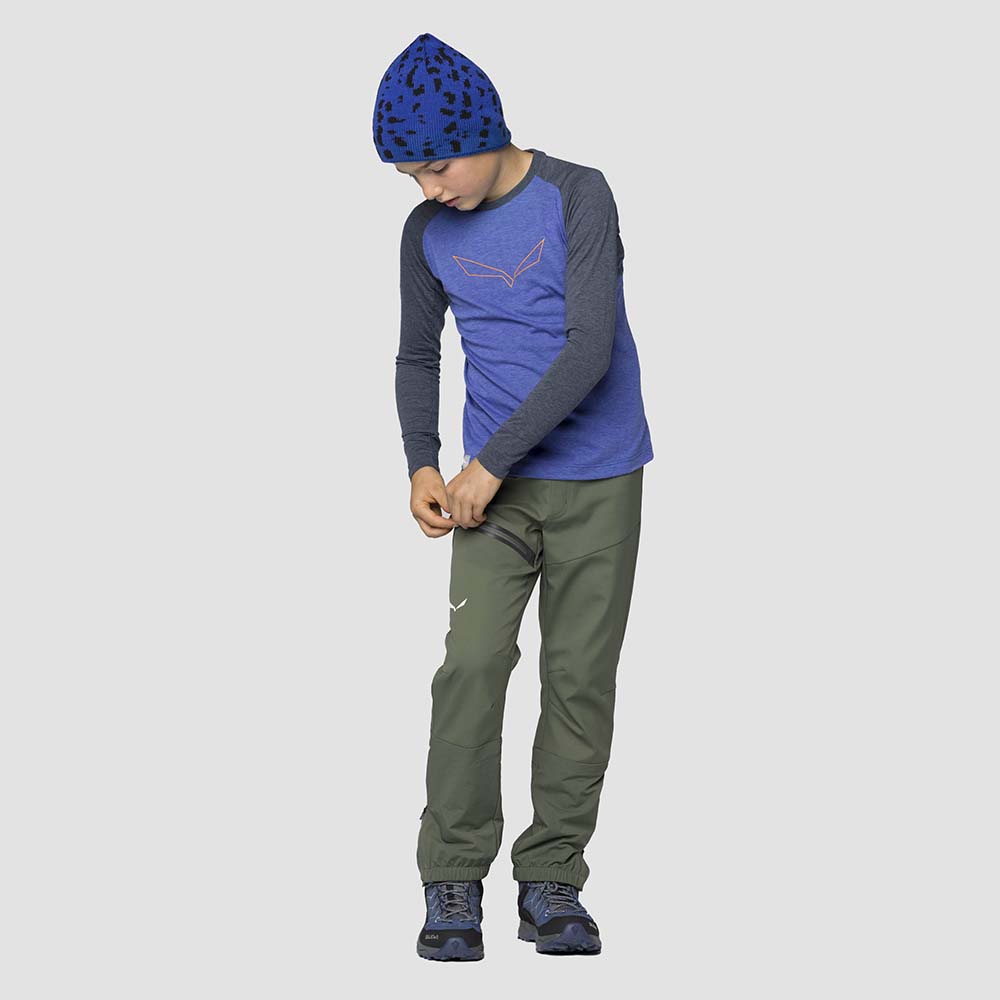 Salewa Puez Stormwall Green Kids Pants