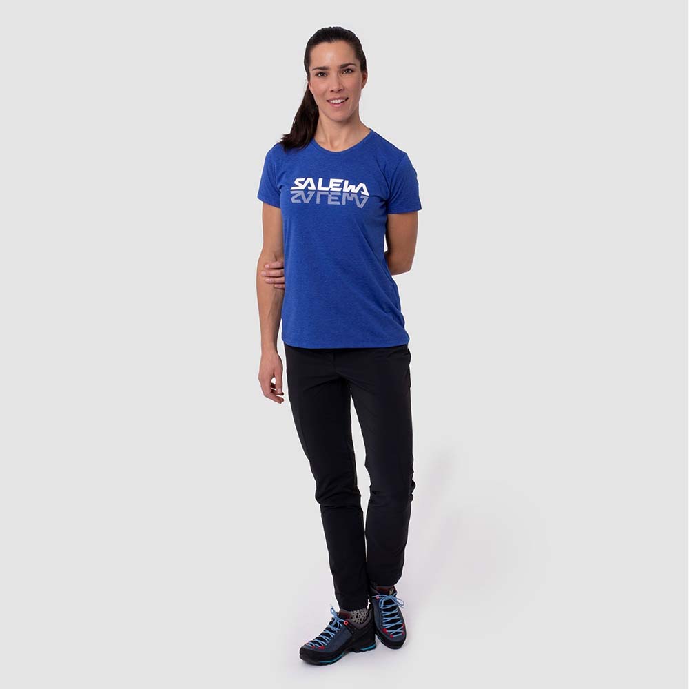 Salewa Graphic Dry Blue Women T-Shirts
