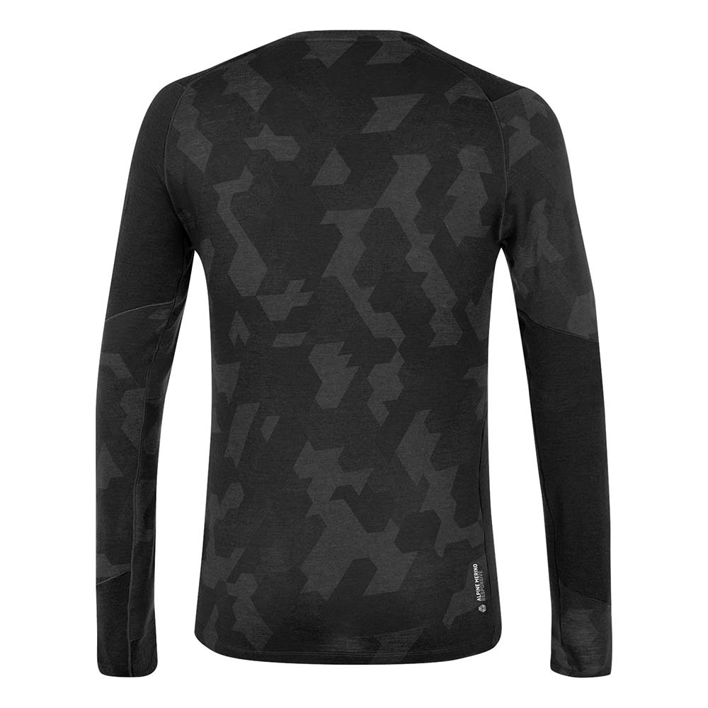 Salewa Cristallo Warm Alpine Merino Responsive Long Sleeve Black Men Baselayer