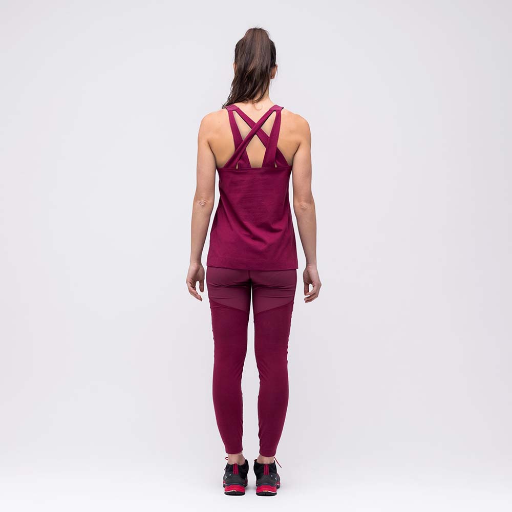 Salewa Alpine Hemp Print Violet/Red Women Tank Top