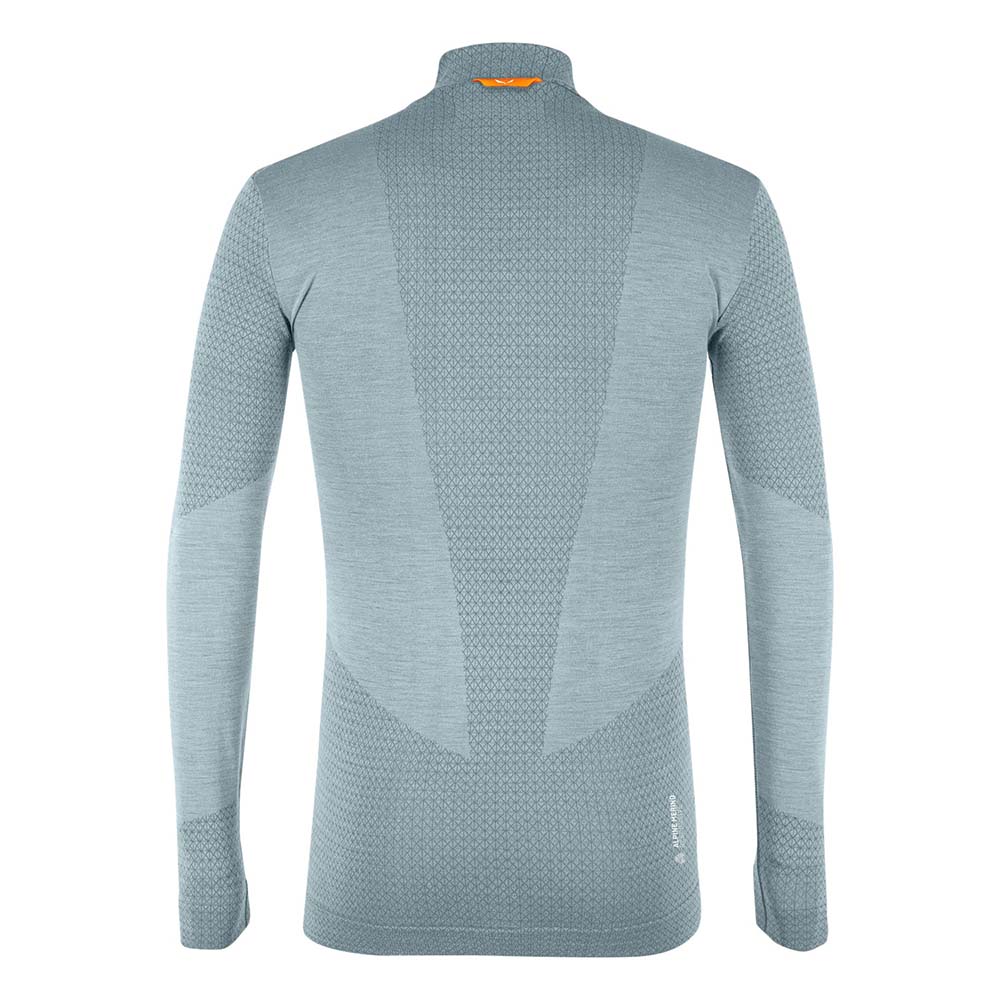 Salewa Zebru Responsive Half Zip Grey Men T-Shirts