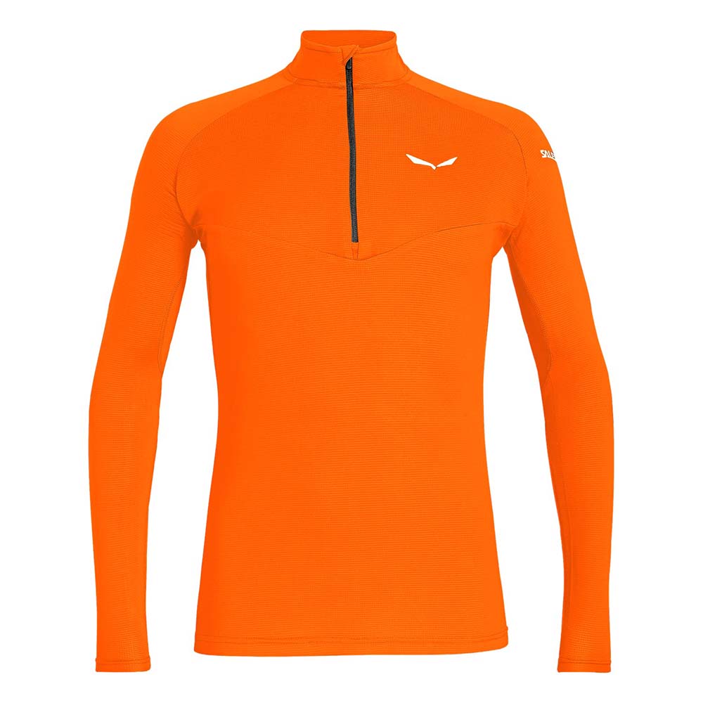 Salewa Sennes Dry Long Sleeve Half-Zip Orange Men Tops