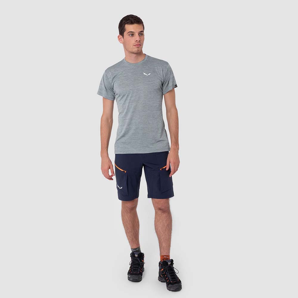 Salewa Puez Melange Dry Grey Men T-Shirts