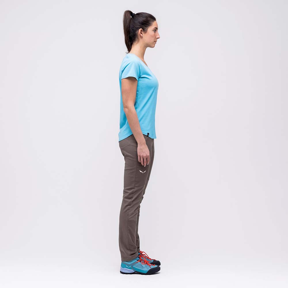 Salewa Alpine Hemp Graphic Blue Women T-Shirts